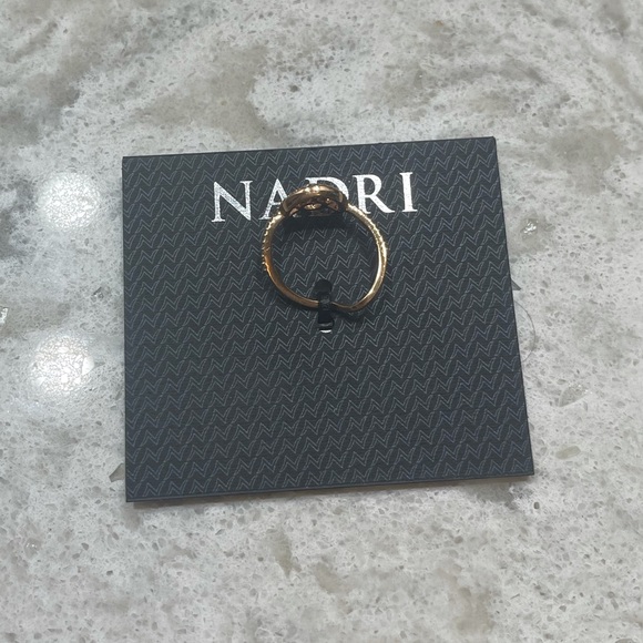Lot of 2 Rings Nadri Wishes Crystal Nordstrom Gold / Black Stone & Rose Gold - Picture 2 of 15